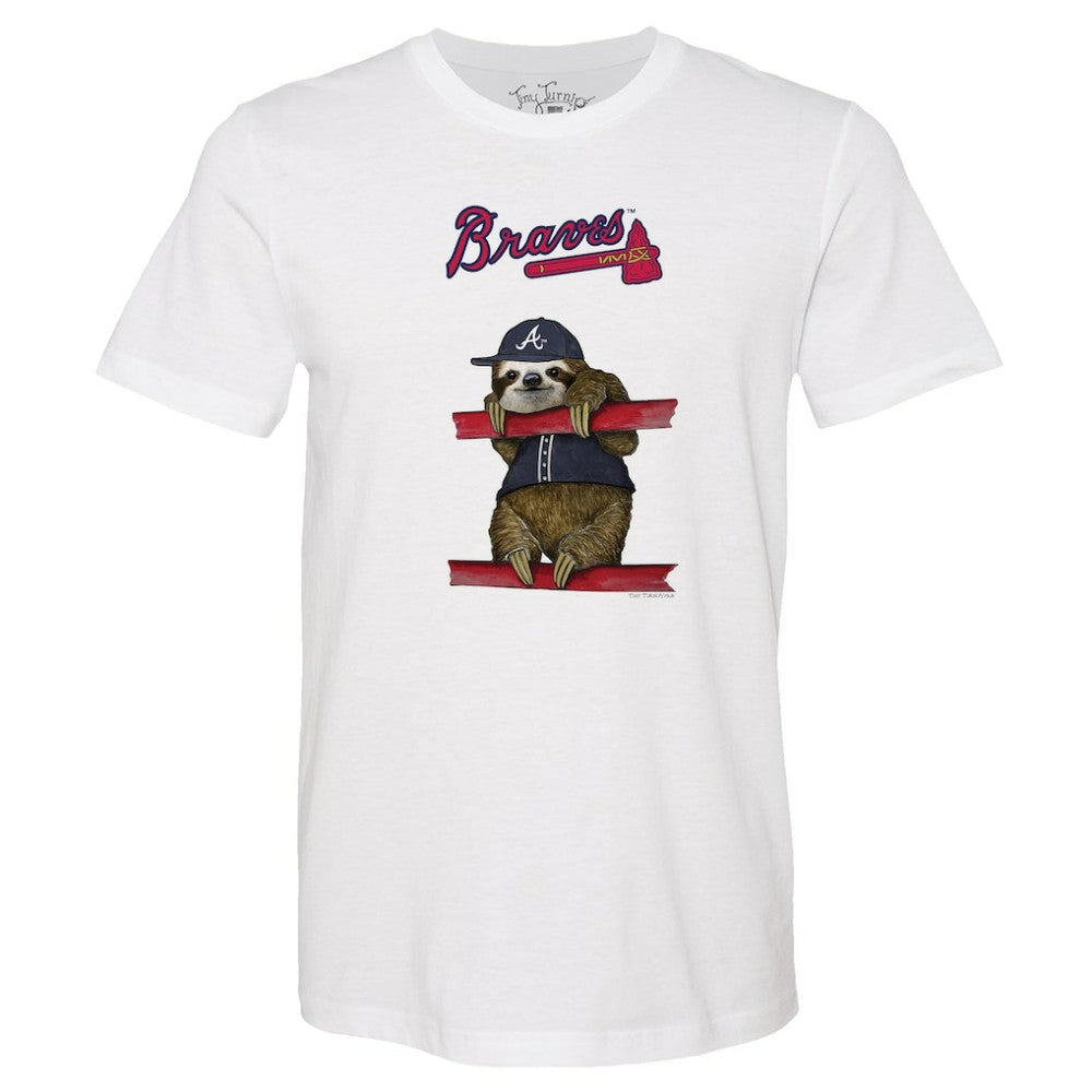 Atlanta Braves Tiny Turnip Unisex Sloth T-Shirt for sale