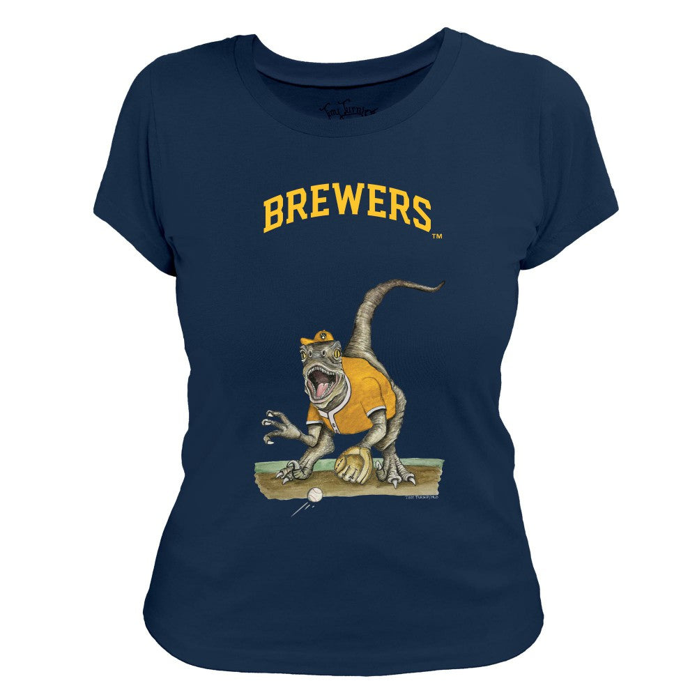 Milwaukee Brewers Tiny Turnip Women's Velociraptor T-Shirt Discount