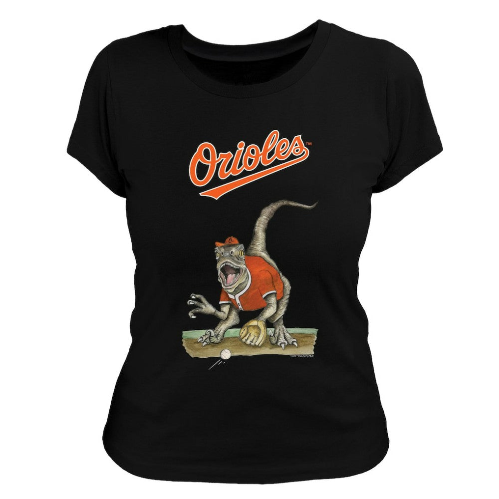 Baltimore Orioles Tiny Turnip Women's Velociraptor T-Shirt Online