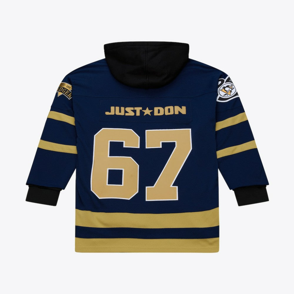 Pittsburgh Penguins Mitchell & Ness x Just Don Jersey Hoodie - Navy | NHL Lifestyle