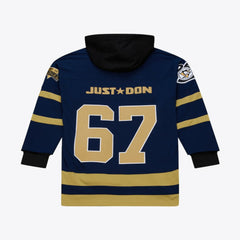 Pittsburgh Penguins Mitchell & Ness x Just Don Jersey Hoodie - Navy | NHL Lifestyle