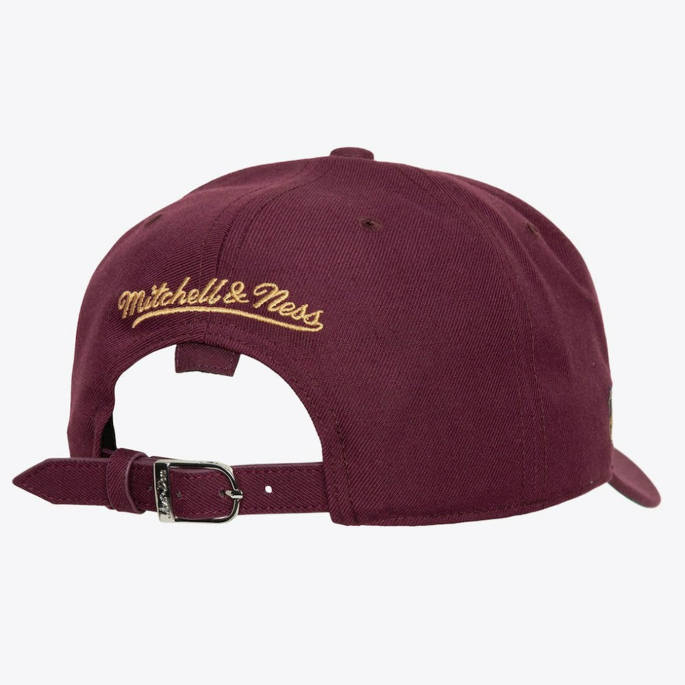 Florida Panthers Mitchell & Ness x Just Don Wave Script Pro Strapback Hat - Maroon | NHL Lifestyle