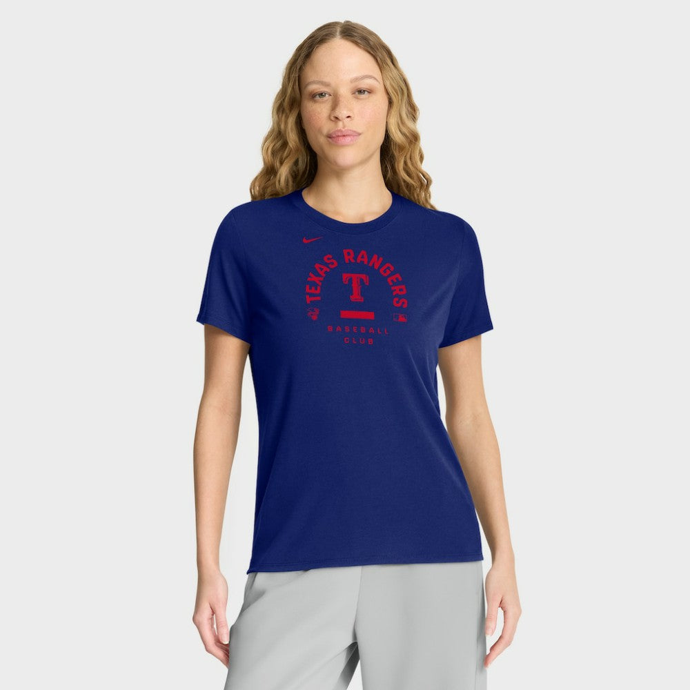 Texas Rangers Nike Women's Authentic Collection Early Work Tri-Blend Dri-FIT T-Shirt Online