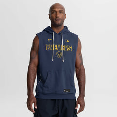 Milwaukee Brewers Nike Authentic Collection Standard Issue Dri-FIT Sleeveless Hoodie Sale