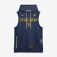 Milwaukee Brewers Nike Authentic Collection Standard Issue Dri-FIT Sleeveless Hoodie Sale