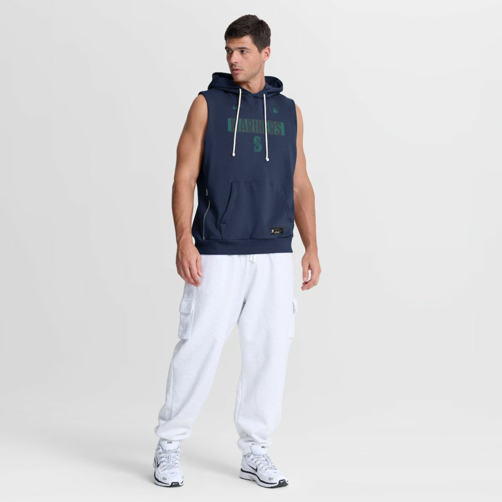 Seattle Mariners Nike Authentic Collection Standard Issue Dri-FIT Sleeveless Hoodie Near Me