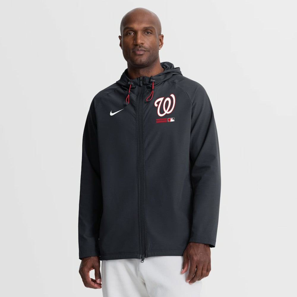 Washington Nationals Nike Authentic Collection Raglan Therma-FIT Full-Zip Hooded Jacket for sale