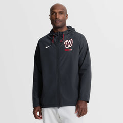 Washington Nationals Nike Authentic Collection Raglan Therma-FIT Full-Zip Hooded Jacket for sale