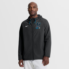 Miami Marlins Nike Authentic Collection Raglan Therma-FIT Full-Zip Hooded Jacket Near Me