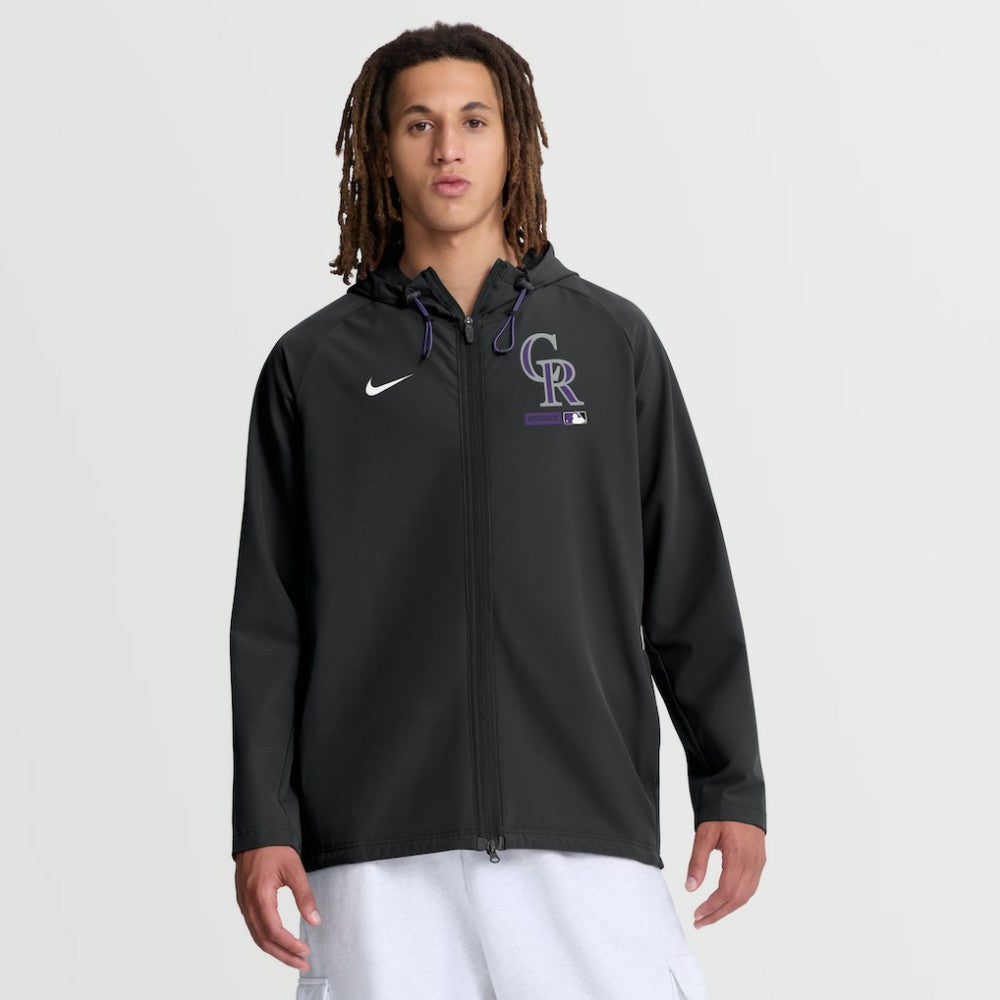 Colorado Rockies Nike Authentic Collection Raglan Therma-FIT Full-Zip Hooded Jacket Online