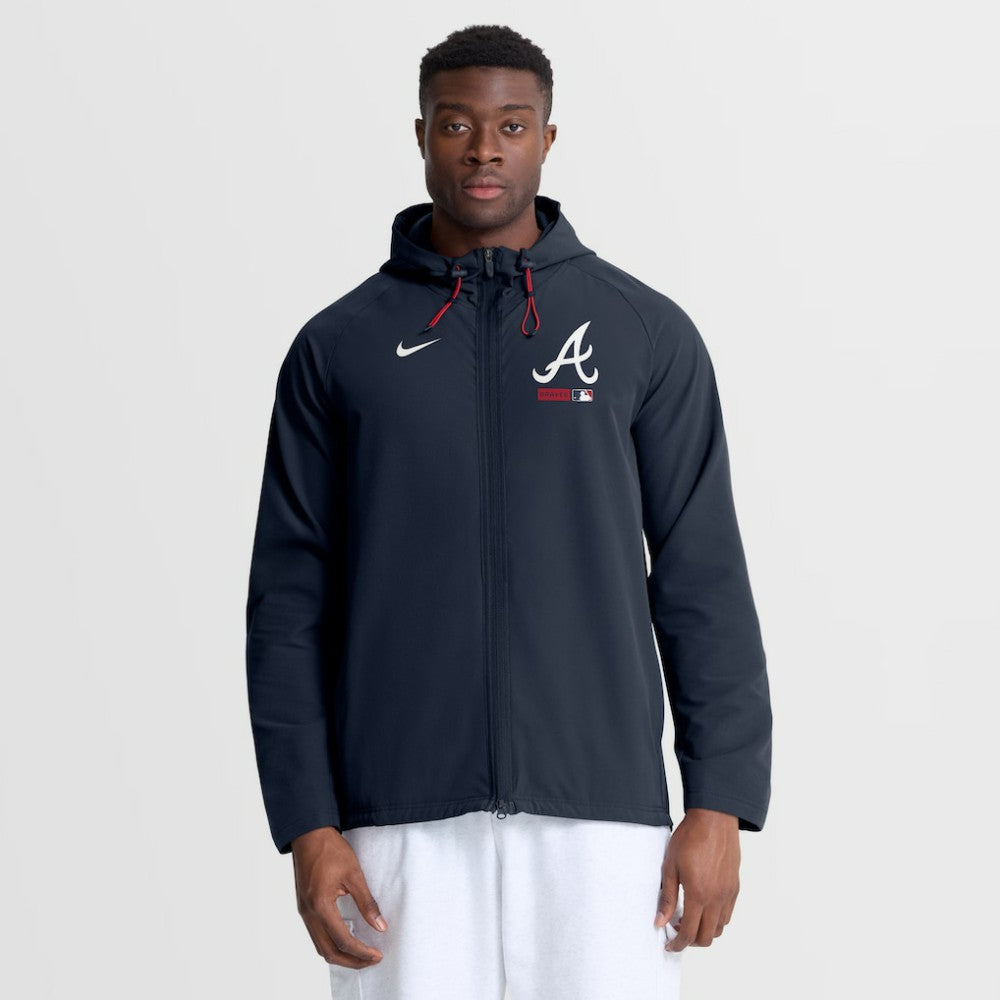 Atlanta Braves Nike Authentic Collection Raglan Therma-FIT Full-Zip Hooded Jacket Online