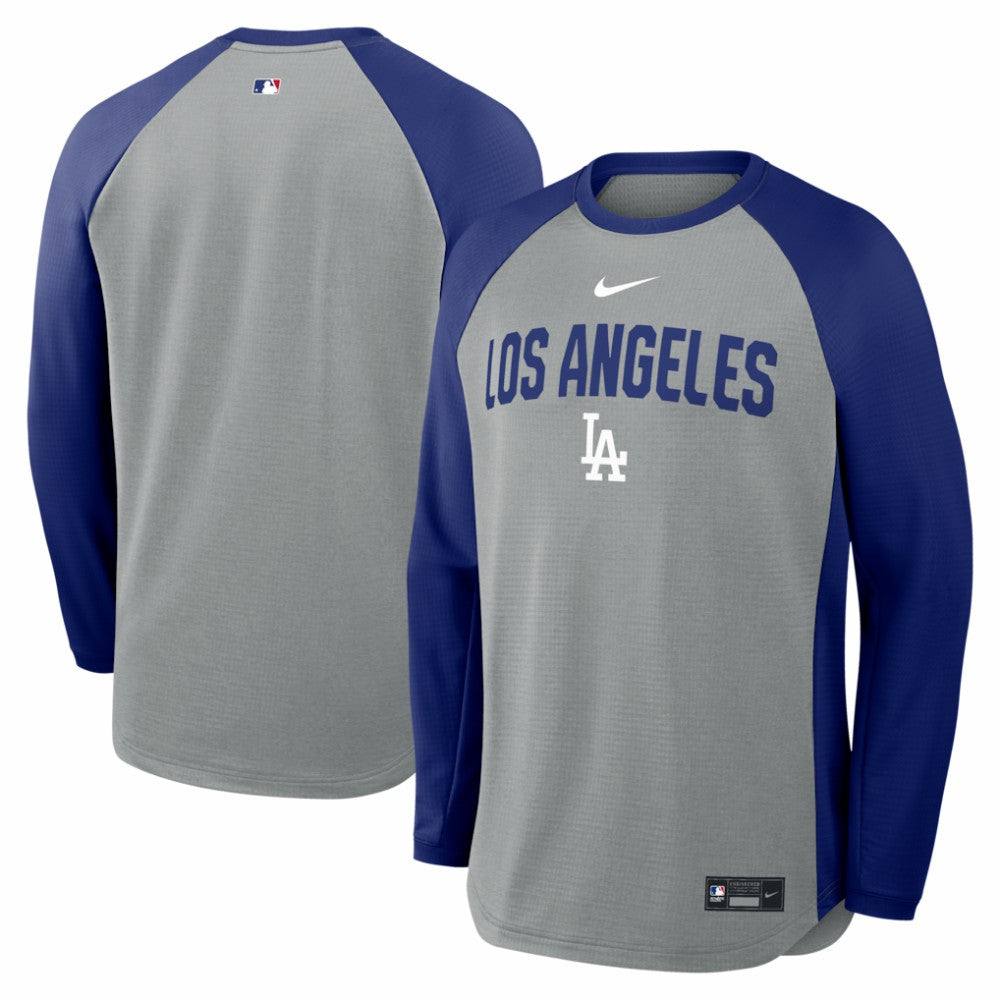 Los Angeles Dodgers Nike Authentic Collection Raglan Dri-FIT Sweatshirt Online