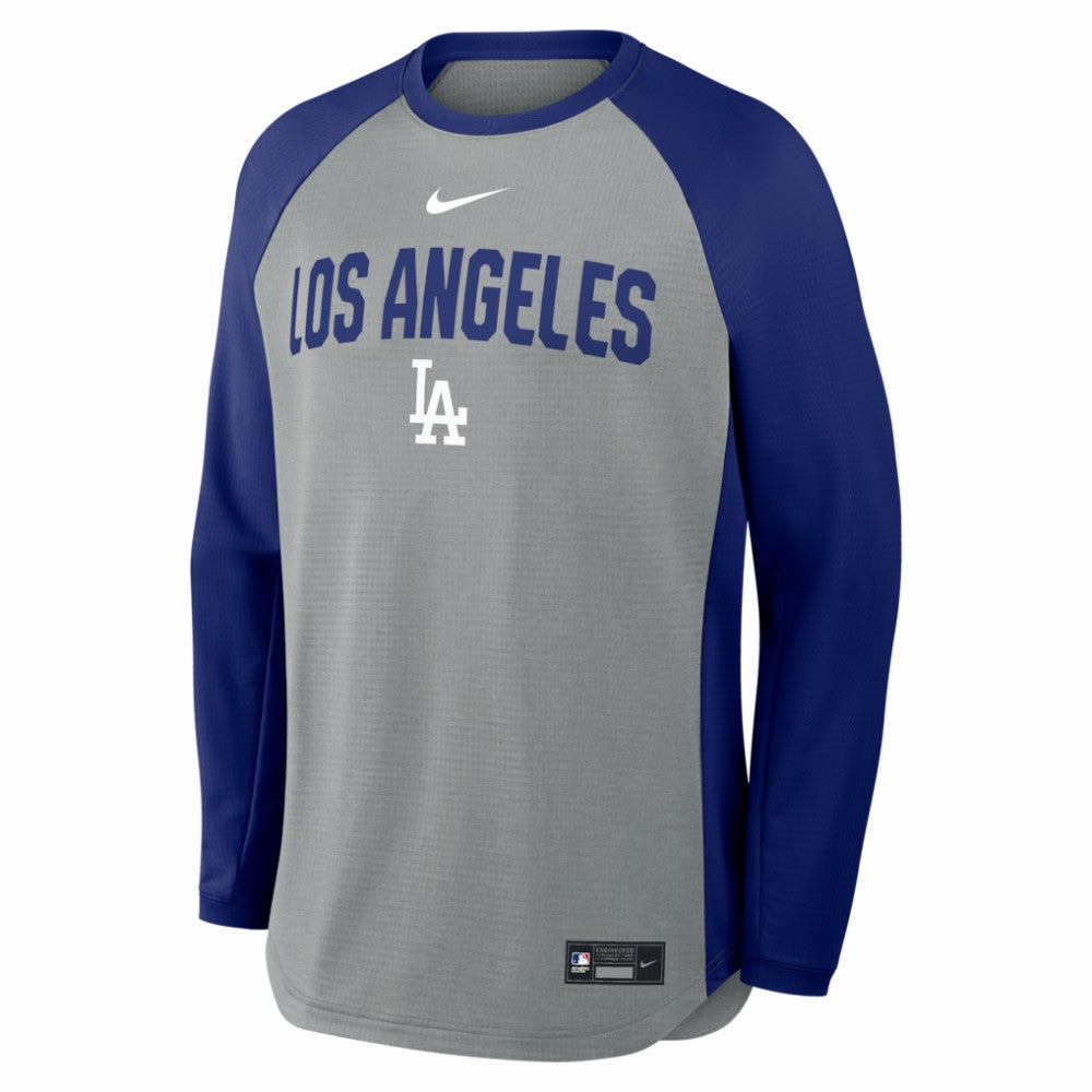 Los Angeles Dodgers Nike Authentic Collection Raglan Dri-FIT Sweatshirt Online