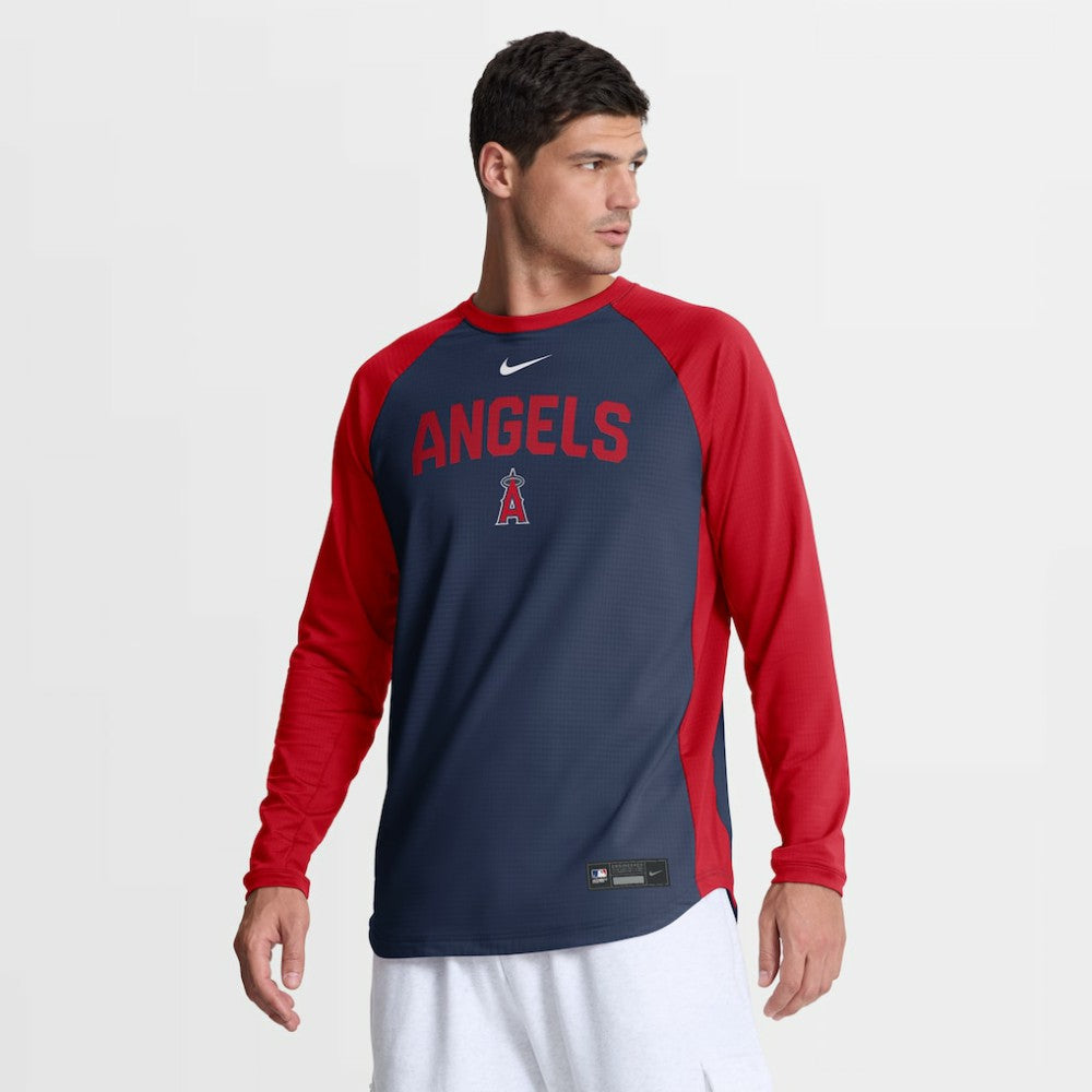 Los Angeles Angels Nike Authentic Collection Raglan Dri-FIT Sweatshirt Near Me