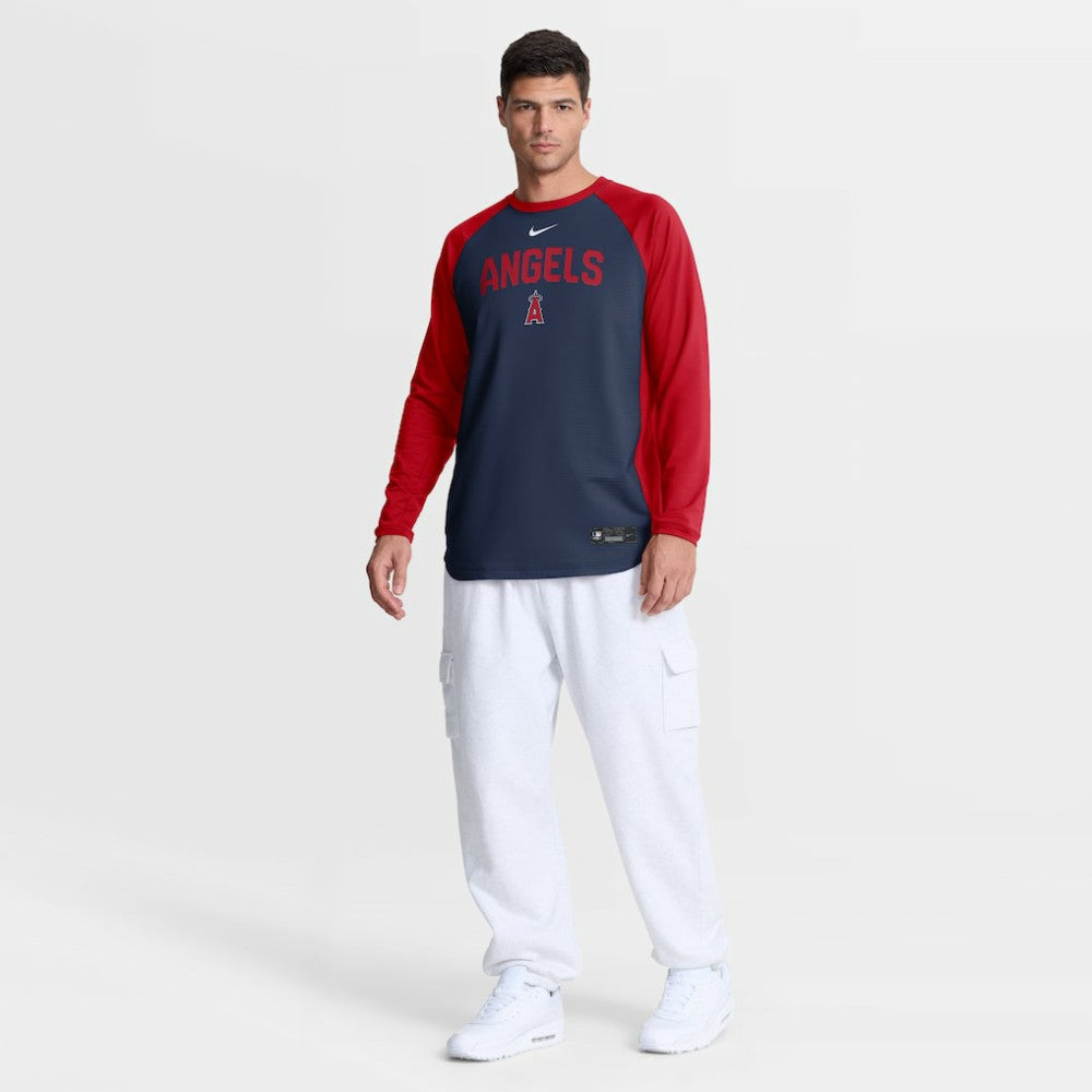 Los Angeles Angels Nike Authentic Collection Raglan Dri-FIT Sweatshirt Near Me