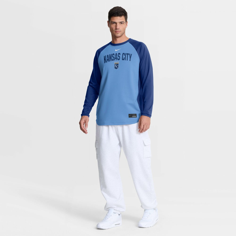 Kansas City Royals Nike Authentic Collection Raglan Dri-FIT Sweatshirt for sale