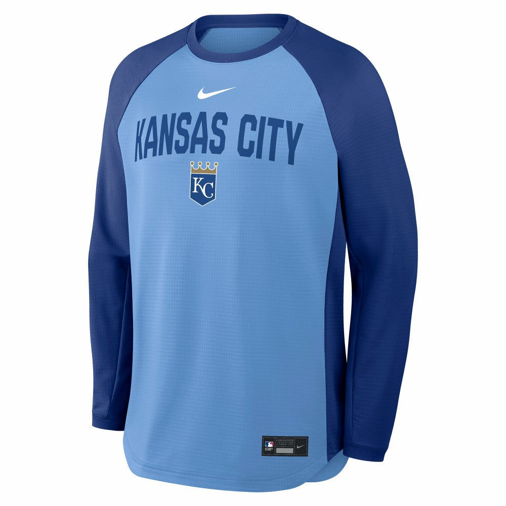 Kansas City Royals Nike Authentic Collection Raglan Dri-FIT Sweatshirt for sale