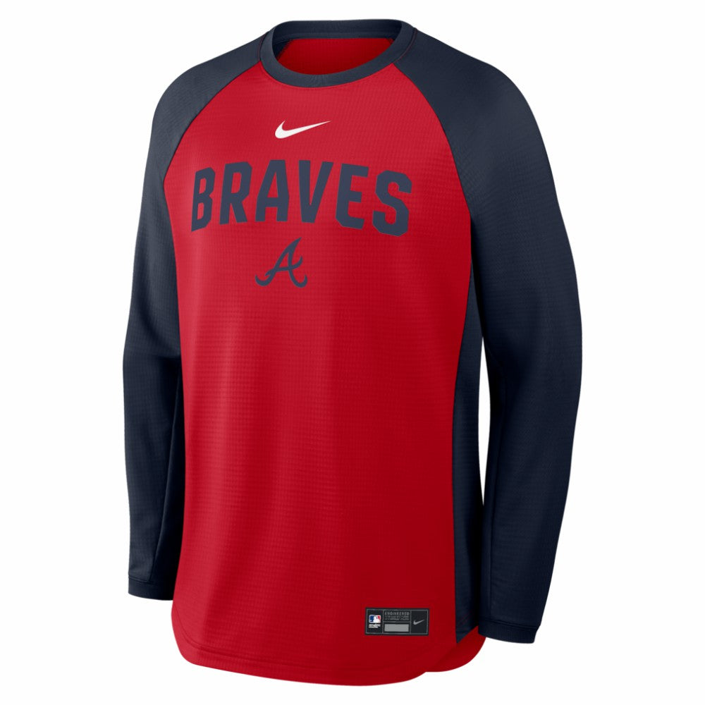 Atlanta Braves Nike Authentic Collection Raglan Dri-FIT Sweatshirt Sale