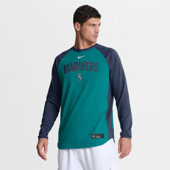 Seattle Mariners Nike Authentic Collection Raglan Dri-FIT Sweatshirt Online