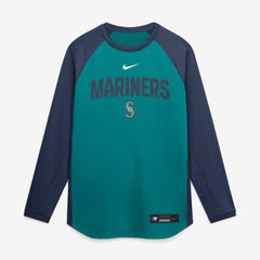 Seattle Mariners Nike Authentic Collection Raglan Dri-FIT Sweatshirt Online