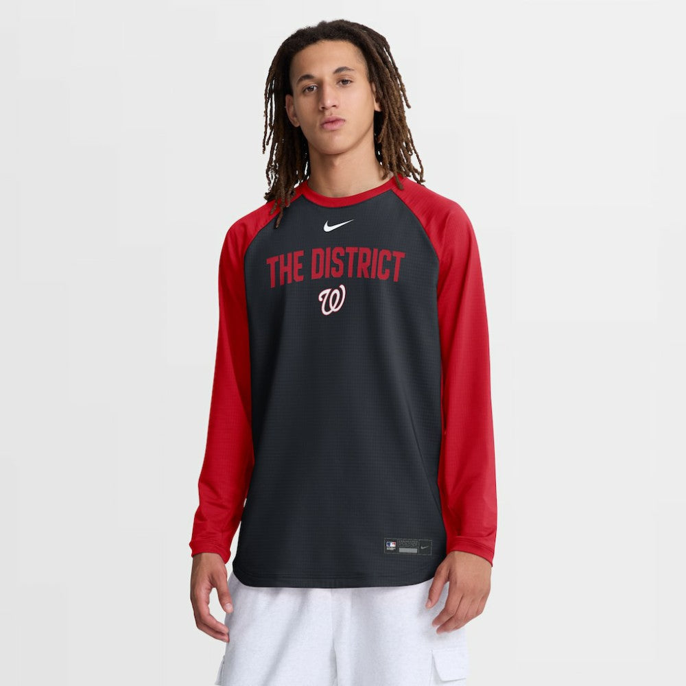 Washington Nationals Nike Authentic Collection Raglan Dri-FIT Sweatshirt Near Me