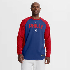 Philadelphia Phillies Nike Authentic Collection Raglan Dri-FIT Sweatshirt Discount