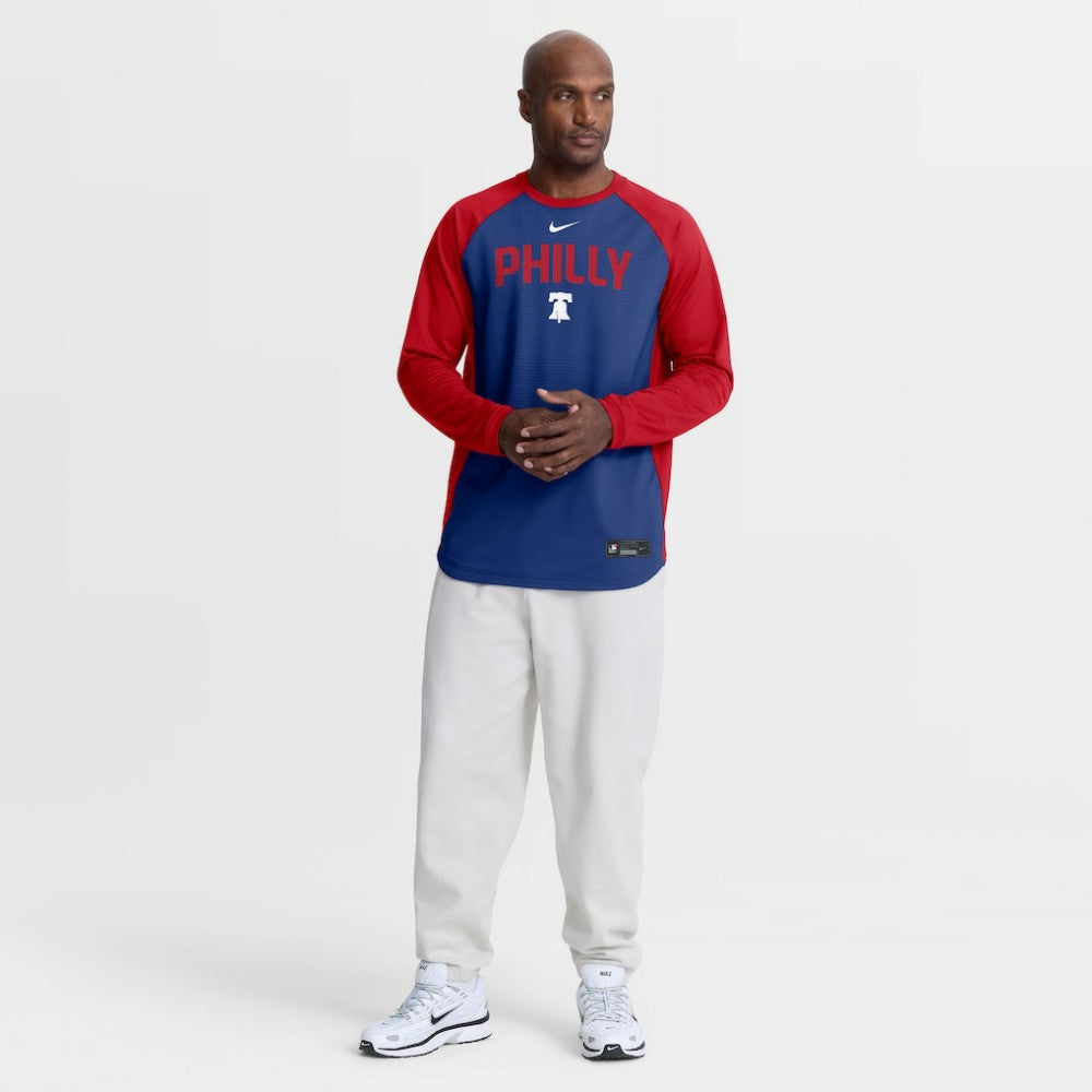 Philadelphia Phillies Nike Authentic Collection Raglan Dri-FIT Sweatshirt Discount
