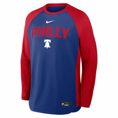 Philadelphia Phillies Nike Authentic Collection Raglan Dri-FIT Sweatshirt Discount