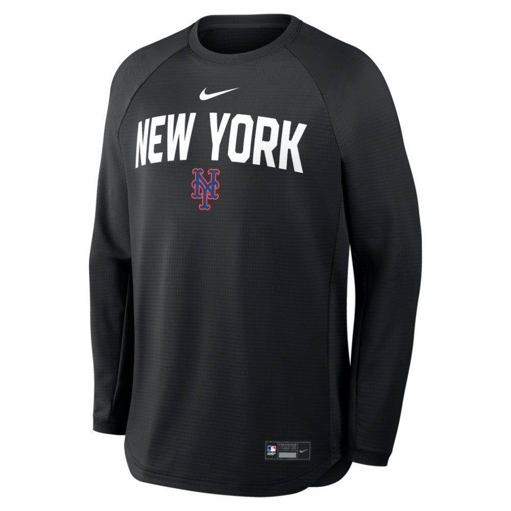 New York Mets Nike Authentic Collection Raglan Dri-FIT Sweatshirt Outlet