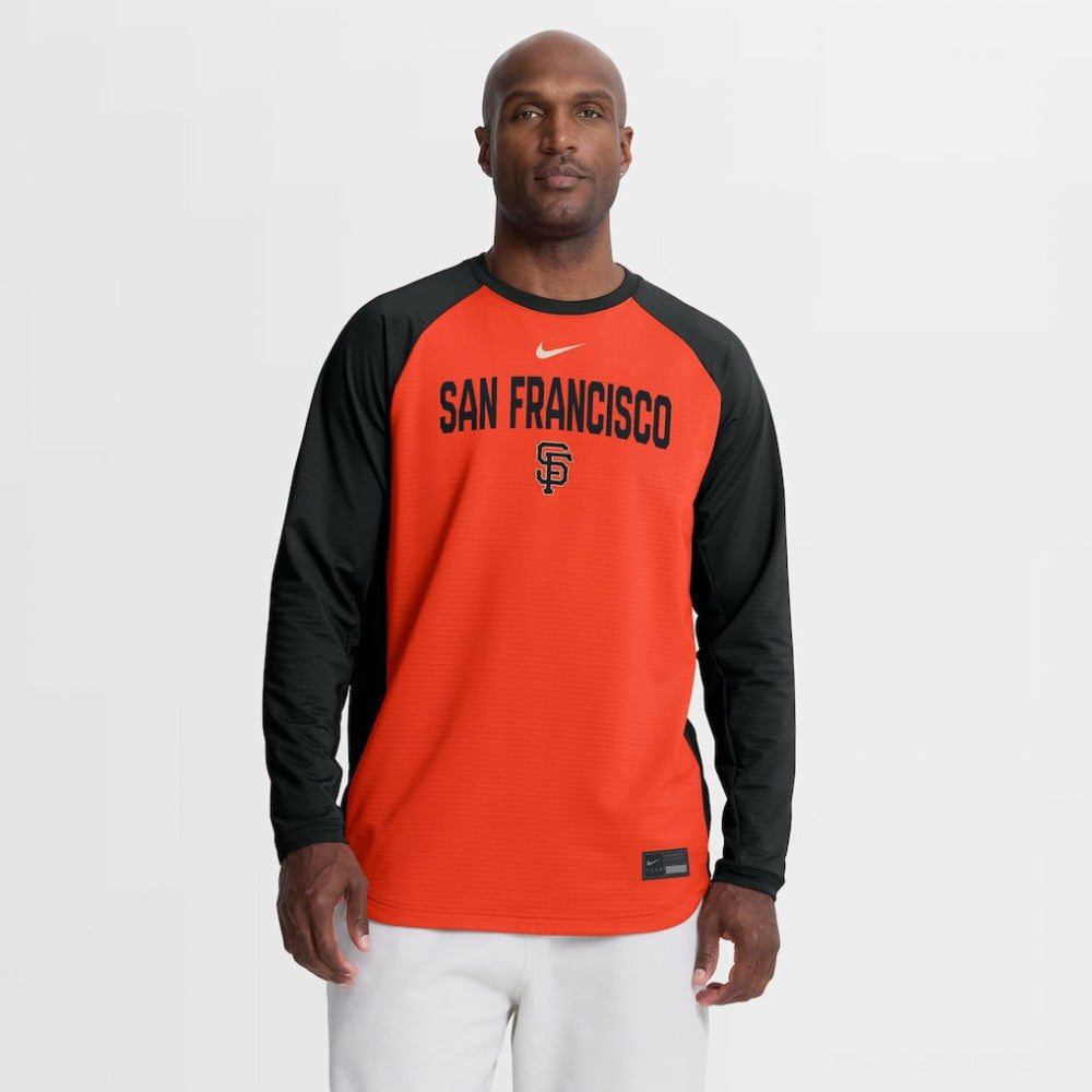 San Francisco Giants Nike Authentic Collection Raglan Dri-FIT Sweatshirt Discount