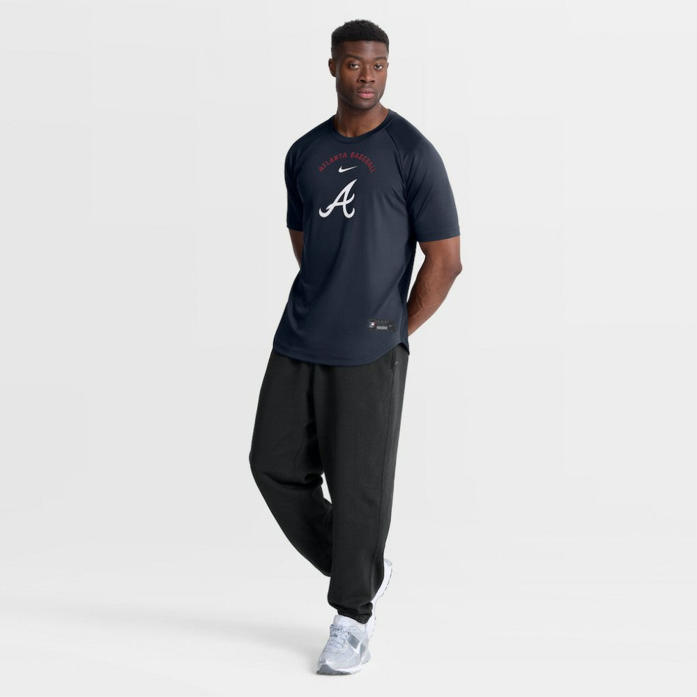 Atlanta Braves Nike Authentic Collection Batting Practice Pre-Game Raglan Dri-FIT Top Outlet