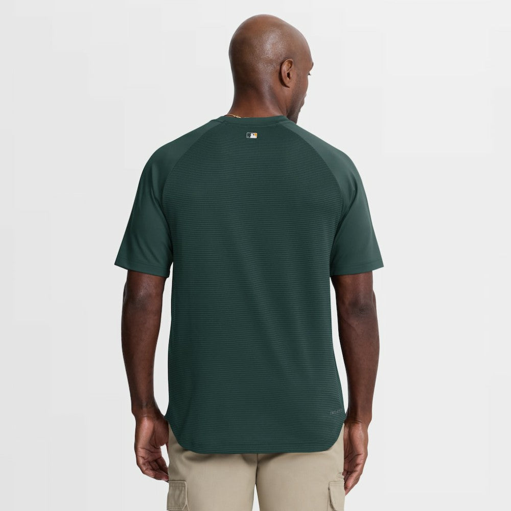 Athletics Nike Authentic Collection Batting Practice Pre-Game Raglan Dri-FIT Top for sale