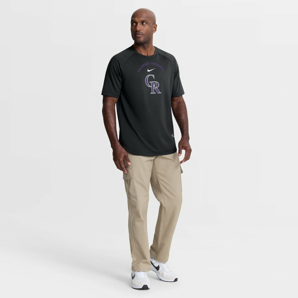 Colorado Rockies Nike Authentic Collection Batting Practice Pre-Game Raglan Dri-FIT Top for sale