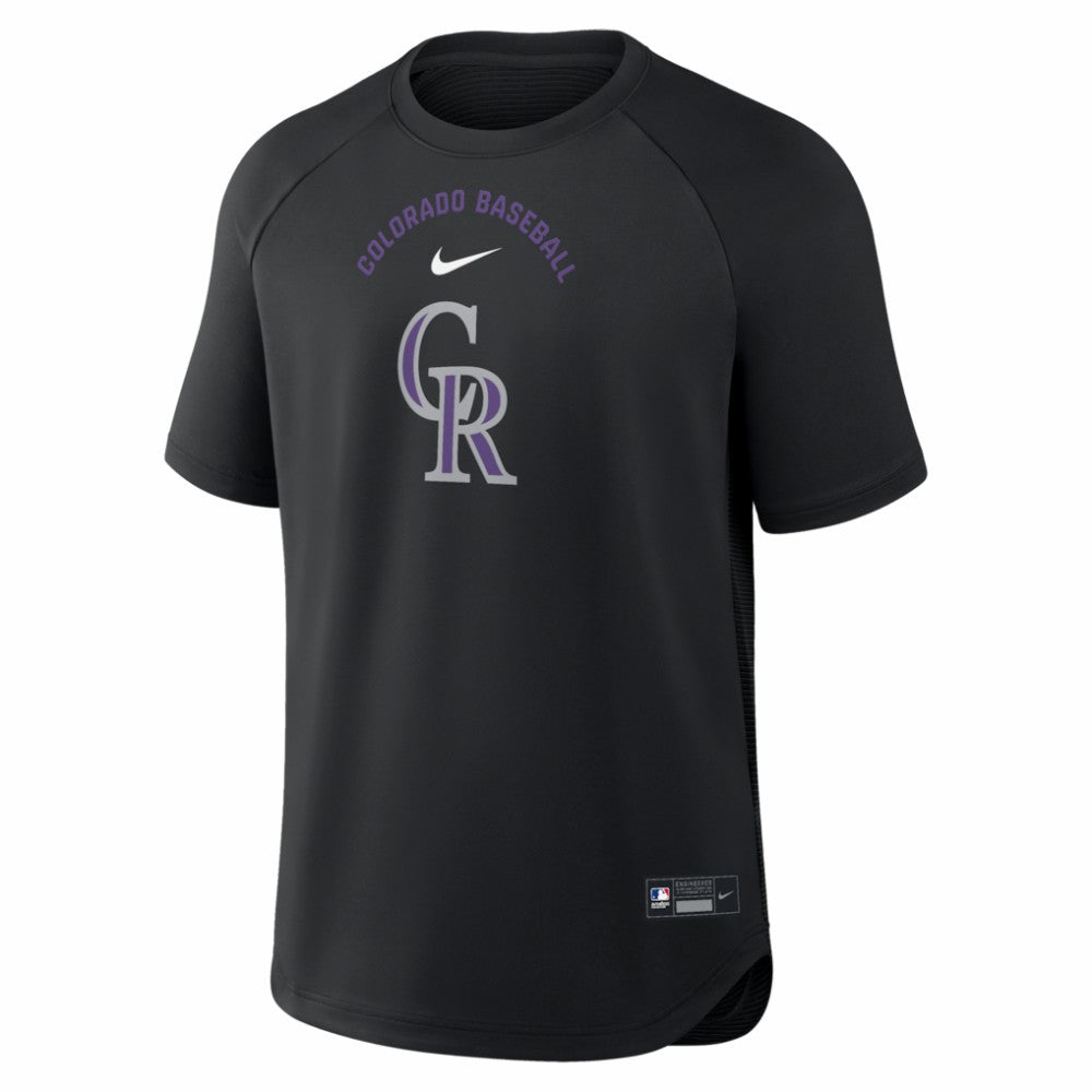Colorado Rockies Nike Authentic Collection Batting Practice Pre-Game Raglan Dri-FIT Top for sale