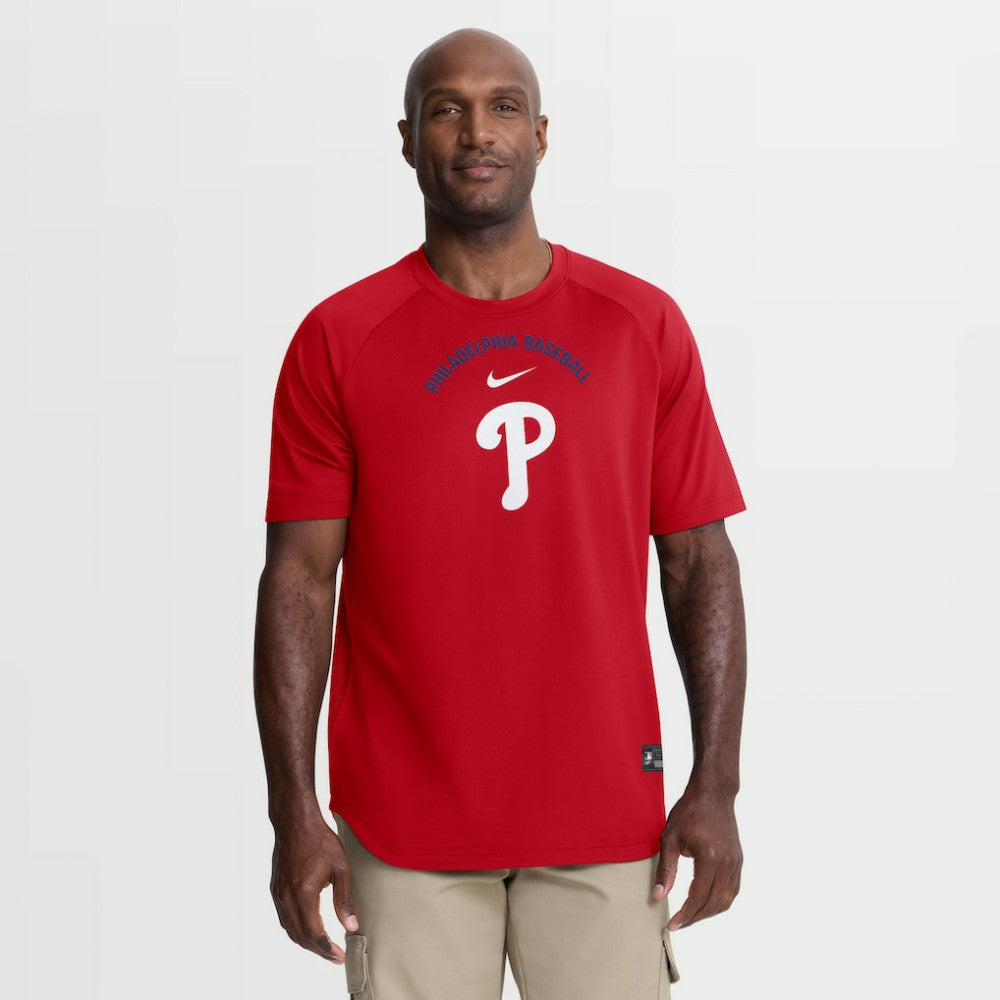 Philadelphia Phillies Nike Authentic Collection Batting Practice Pre-Game Raglan Dri-FIT Top Sale