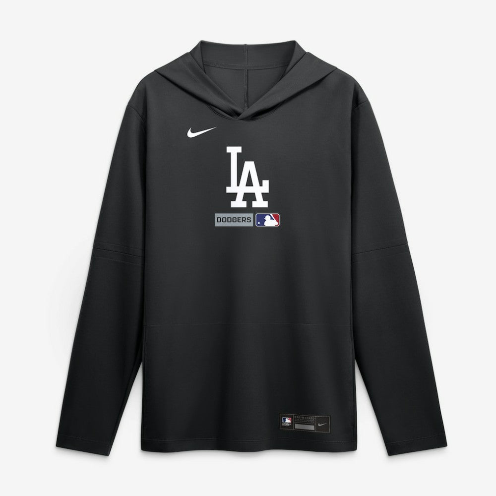 Los Angeles Dodgers Nike Authentic Collection Dri-FIT Long Sleeve Hooded T-Shirt Outlet