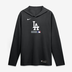 Los Angeles Dodgers Nike Authentic Collection Dri-FIT Long Sleeve Hooded T-Shirt Outlet