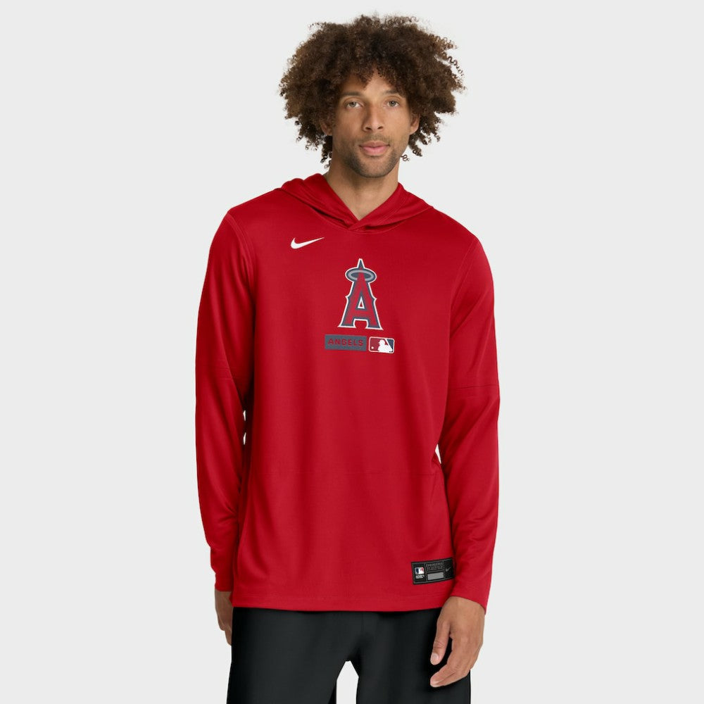 Los Angeles Angels Nike Authentic Collection Dri-FIT Long Sleeve Hooded T-Shirt Sale