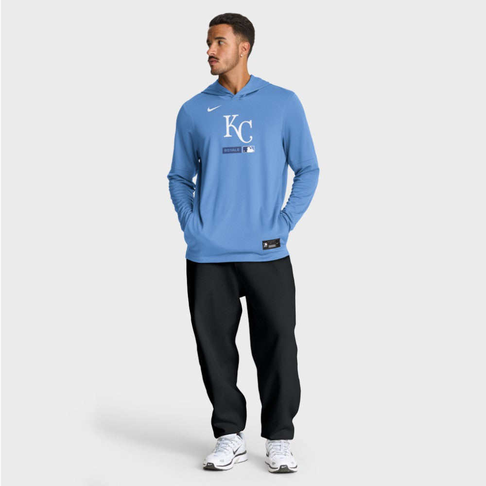 Kansas City Royals Nike Authentic Collection Dri-FIT Long Sleeve Hooded T-Shirt Discount