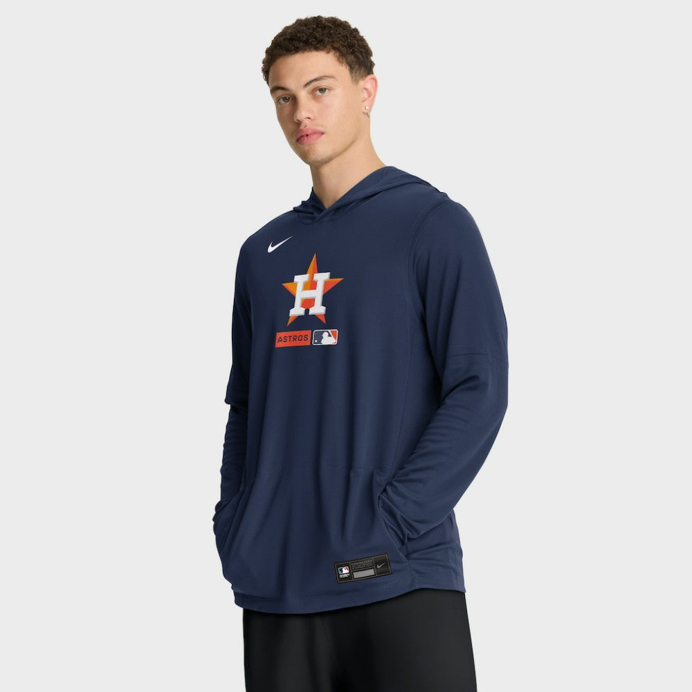 Houston Astros Nike Authentic Collection Dri-FIT Long Sleeve Hooded T-Shirt Discount