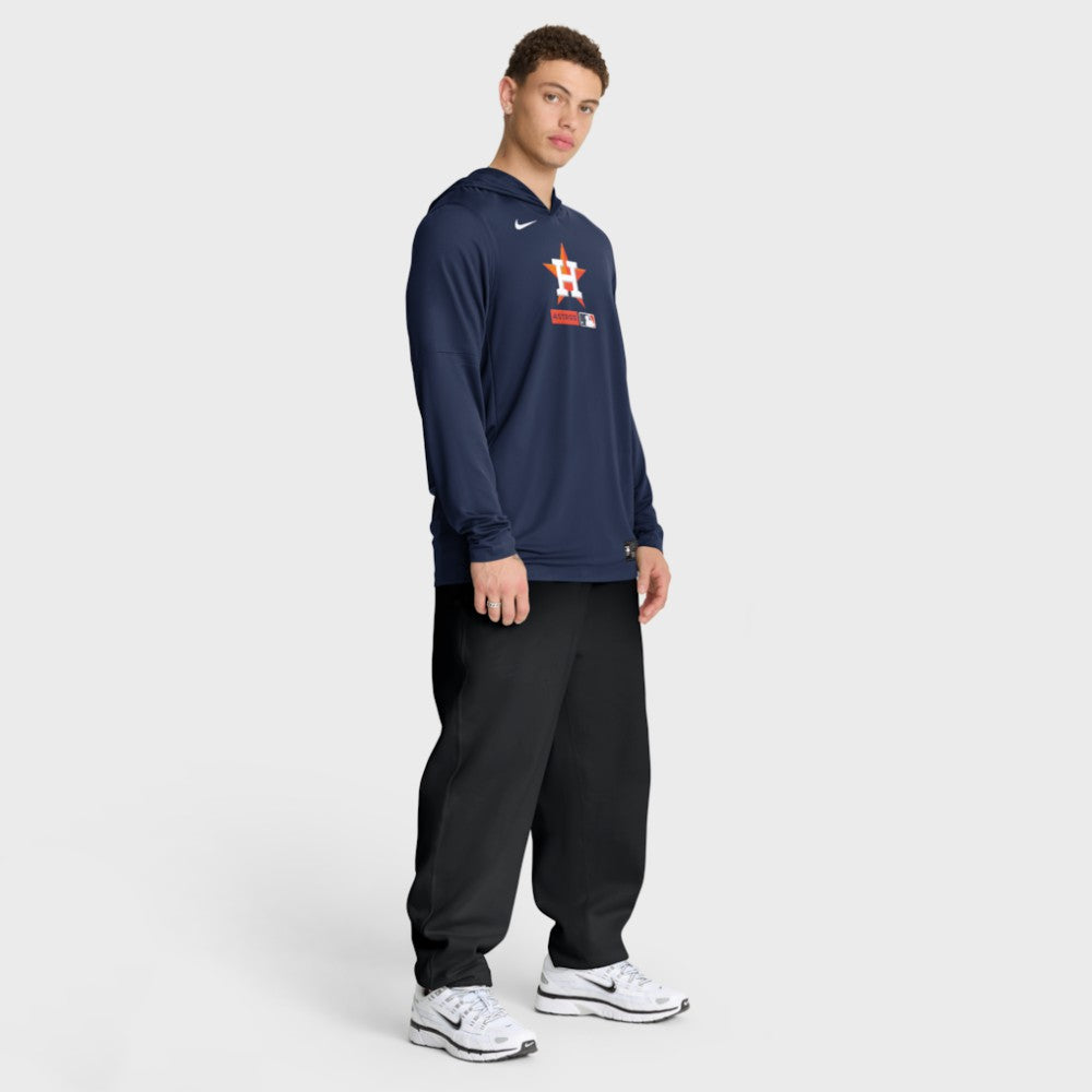 Houston Astros Nike Authentic Collection Dri-FIT Long Sleeve Hooded T-Shirt Discount
