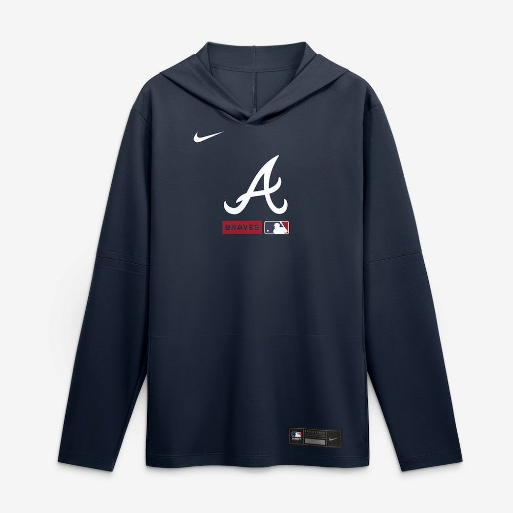 Atlanta Braves Nike Authentic Collection Dri-FIT Long Sleeve Hooded T-Shirt Sale