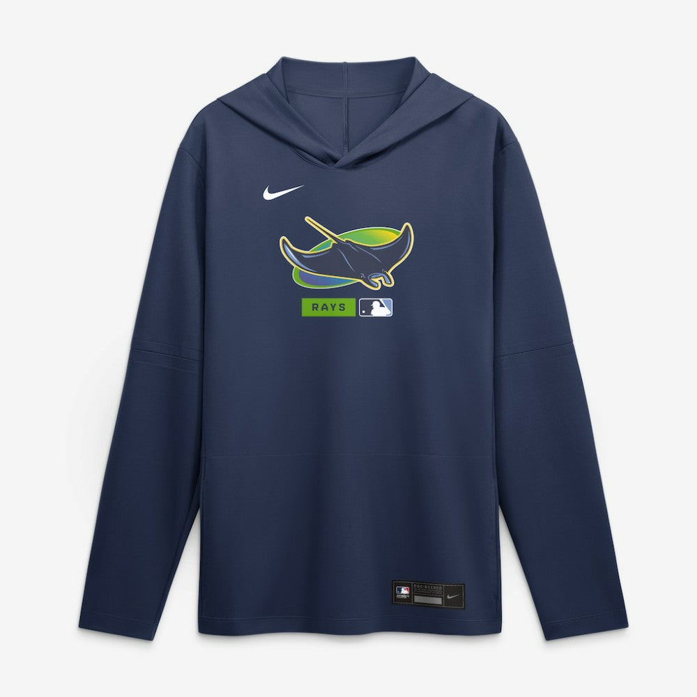 Tampa Bay Rays Nike Authentic Collection Dri-FIT Long Sleeve Hooded T-Shirt Outlet