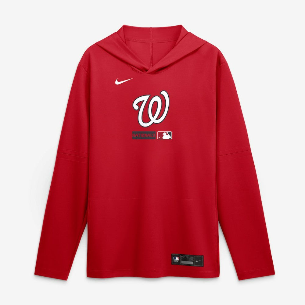 Washington Nationals Nike Authentic Collection Dri-FIT Long Sleeve Hooded T-Shirt Discount
