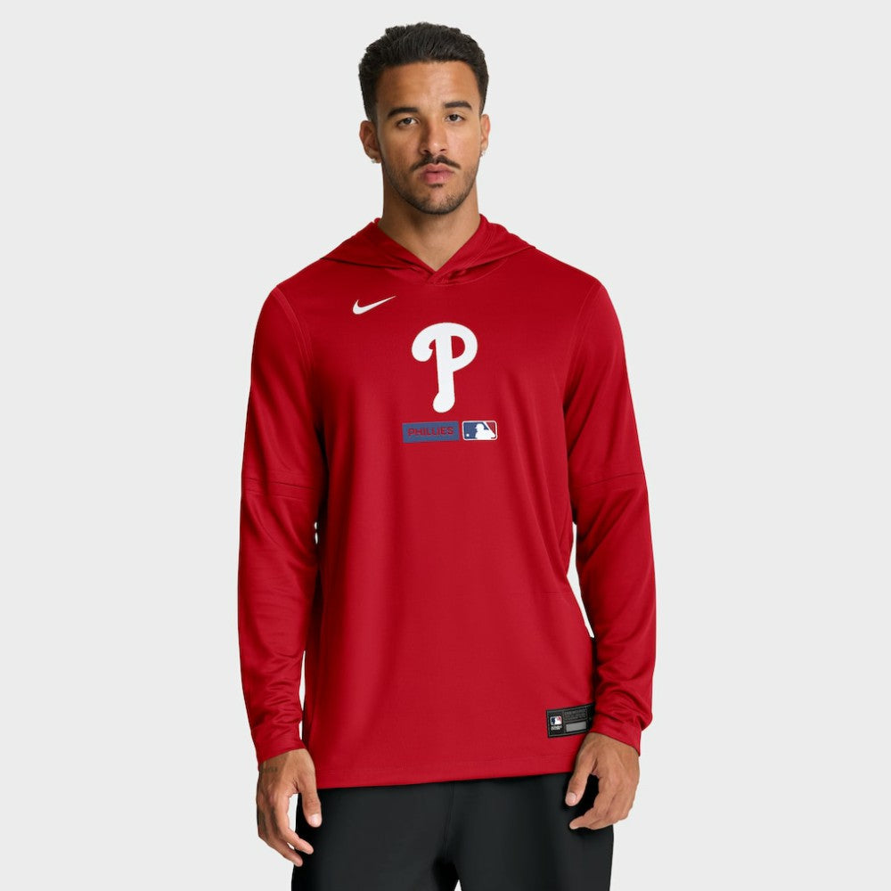 Philadelphia Phillies Nike Authentic Collection Dri-FIT Long Sleeve Hooded T-Shirt Discount