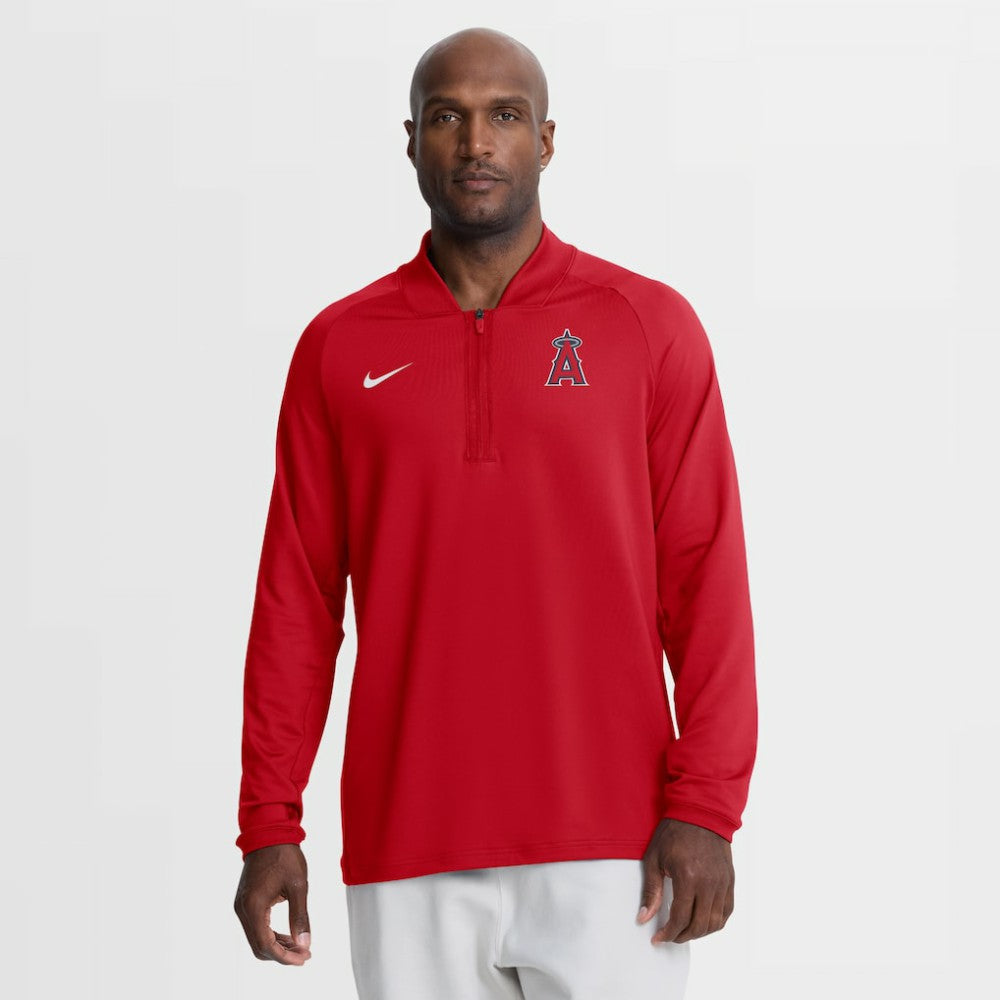 Los Angeles Angels Nike Authentic Collection Dri-FIT Raglan Half-Zip Pullover Discount