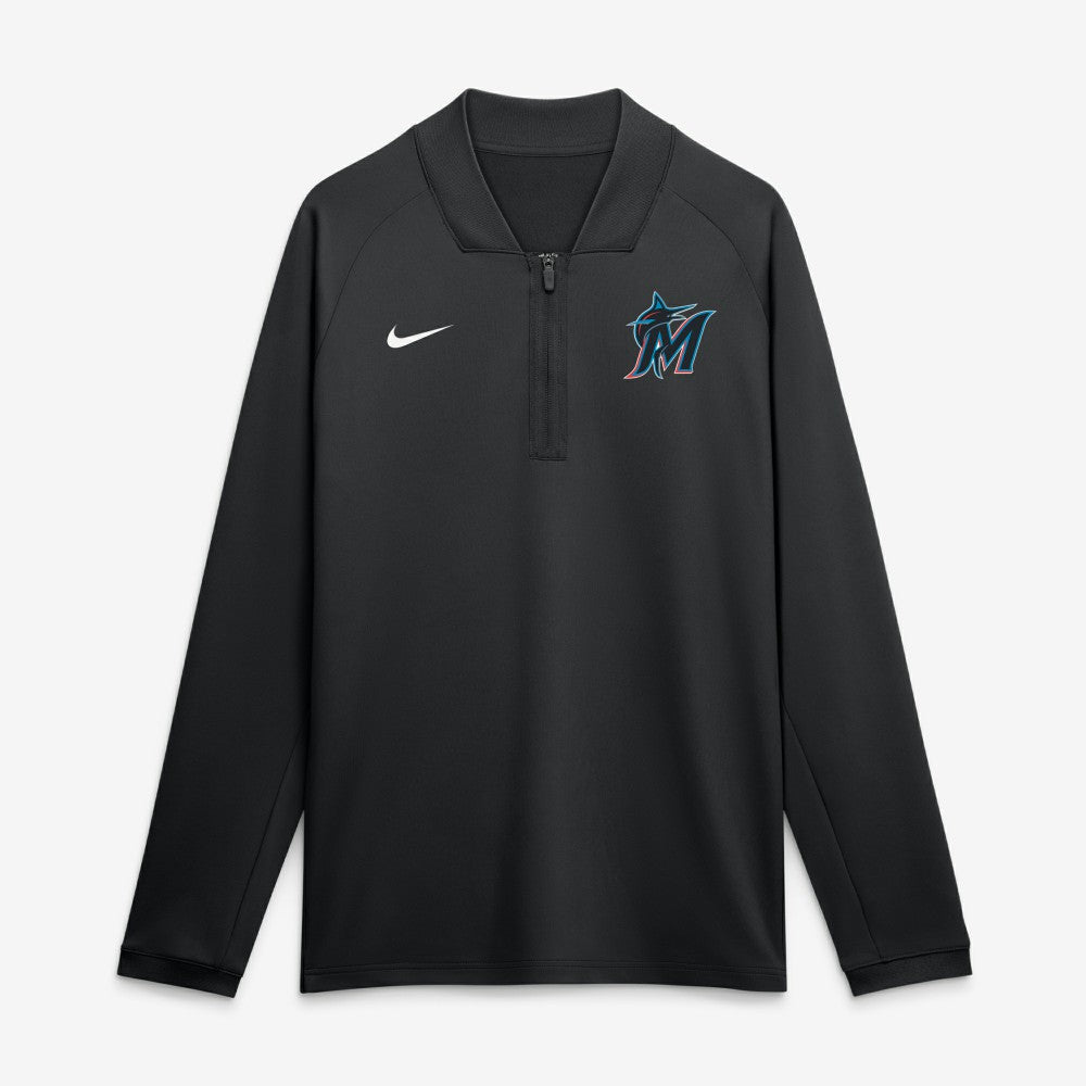 Miami Marlins Nike Authentic Collection Dri-FIT Raglan Half-Zip Pullover Near Me