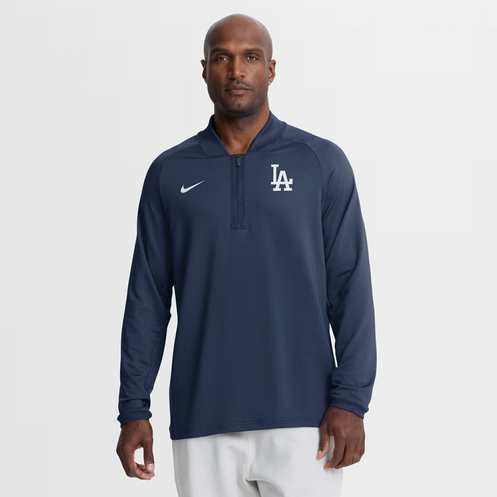 Los Angeles Dodgers Nike Authentic Collection Dri-FIT Raglan Half-Zip Pullover Discount