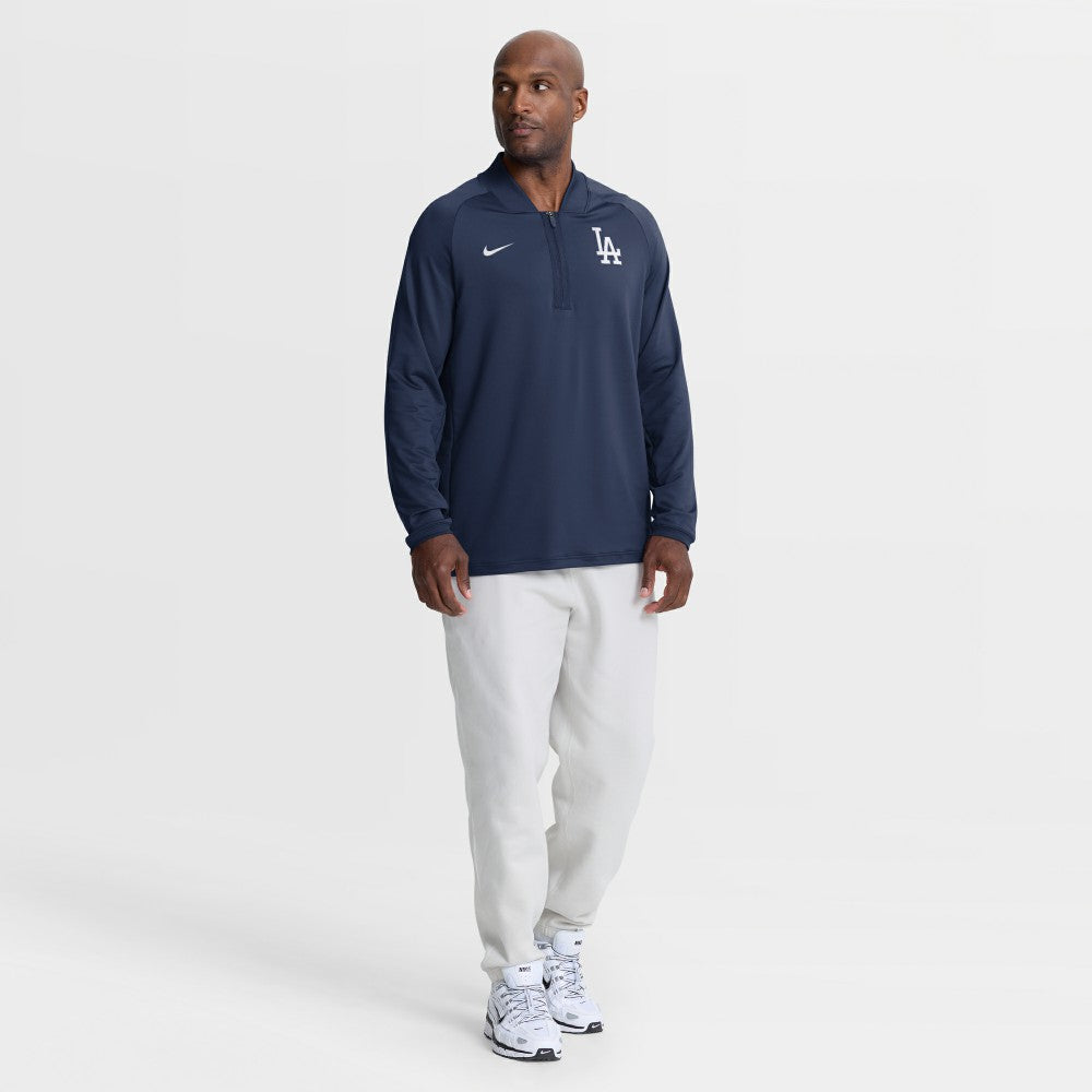 Los Angeles Dodgers Nike Authentic Collection Dri-FIT Raglan Half-Zip Pullover Discount