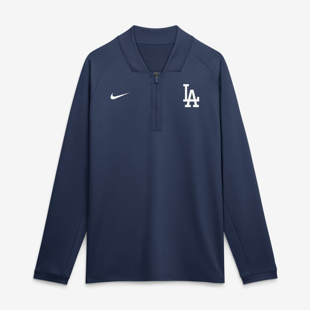 Los Angeles Dodgers Nike Authentic Collection Dri-FIT Raglan Half-Zip Pullover Discount
